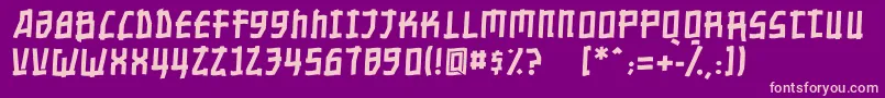 Nippontoonitalic Font – Pink Fonts on Purple Background