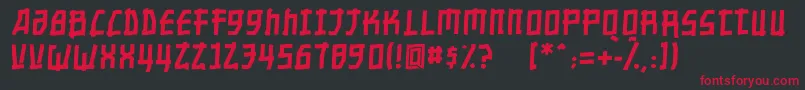 Nippontoonitalic Font – Red Fonts on Black Background
