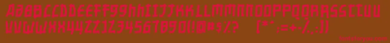 Nippontoonitalic Font – Red Fonts on Brown Background