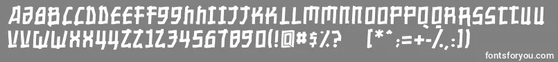 Nippontoonitalic Font – White Fonts on Gray Background