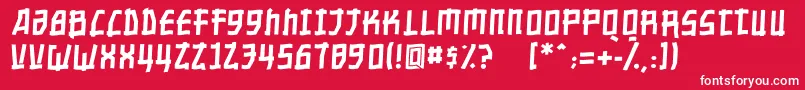 Nippontoonitalic Font – White Fonts on Red Background