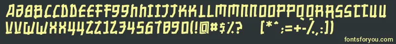 Nippontoonitalic Font – Yellow Fonts on Black Background