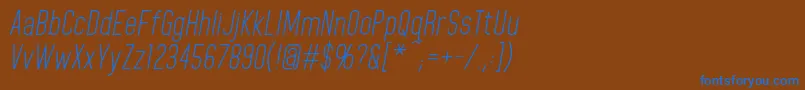 HomeplanetbbItalic Font – Blue Fonts on Brown Background