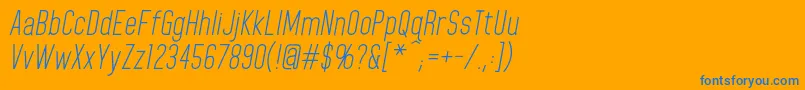 HomeplanetbbItalic Font – Blue Fonts on Orange Background