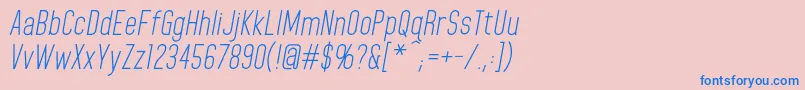 HomeplanetbbItalic Font – Blue Fonts on Pink Background