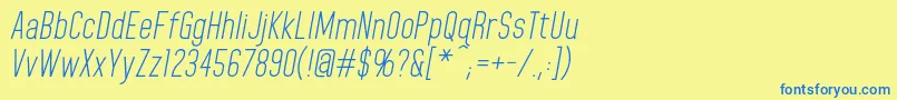 HomeplanetbbItalic Font – Blue Fonts on Yellow Background