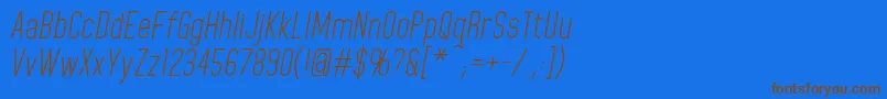 HomeplanetbbItalic Font – Brown Fonts on Blue Background