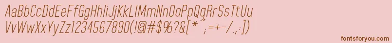 HomeplanetbbItalic Font – Brown Fonts on Pink Background