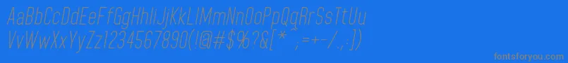 HomeplanetbbItalic Font – Gray Fonts on Blue Background