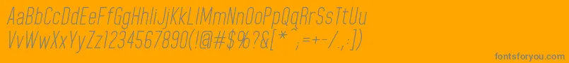HomeplanetbbItalic Font – Gray Fonts on Orange Background