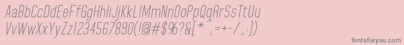 HomeplanetbbItalic Font – Gray Fonts on Pink Background