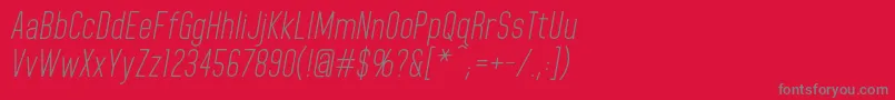 fuente HomeplanetbbItalic – Fuentes Grises Sobre Fondo Rojo