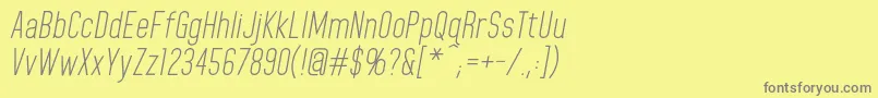 HomeplanetbbItalic Font – Gray Fonts on Yellow Background