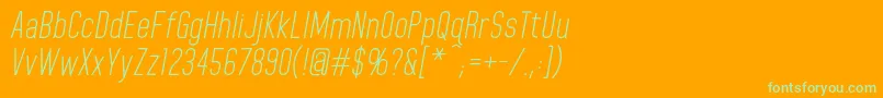 HomeplanetbbItalic Font – Green Fonts on Orange Background