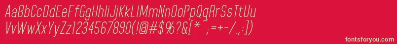 HomeplanetbbItalic-Schriftart – Grüne Schriften auf rotem Hintergrund