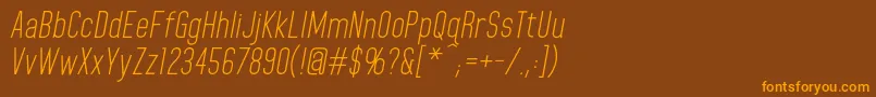 HomeplanetbbItalic Font – Orange Fonts on Brown Background