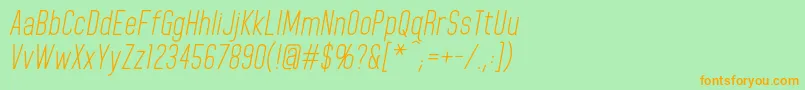 HomeplanetbbItalic Font – Orange Fonts on Green Background