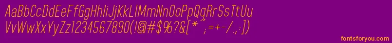 HomeplanetbbItalic Font – Orange Fonts on Purple Background