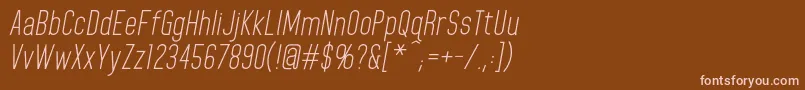 フォントHomeplanetbbItalic – 茶色の背景にピンクのフォント