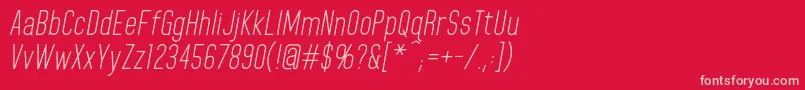 フォントHomeplanetbbItalic – 赤い背景にピンクのフォント