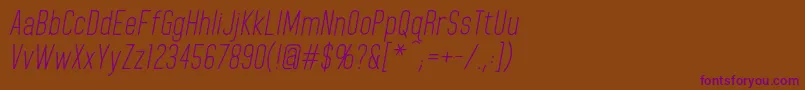 HomeplanetbbItalic Font – Purple Fonts on Brown Background