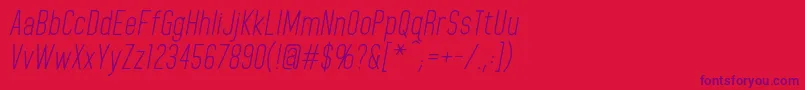 HomeplanetbbItalic Font – Purple Fonts on Red Background