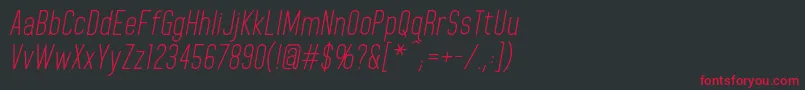 HomeplanetbbItalic Font – Red Fonts on Black Background