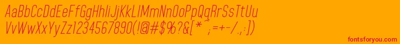 フォントHomeplanetbbItalic – オレンジの背景に赤い文字