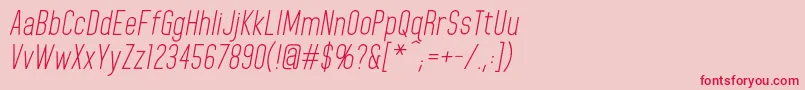 フォントHomeplanetbbItalic – ピンクの背景に赤い文字