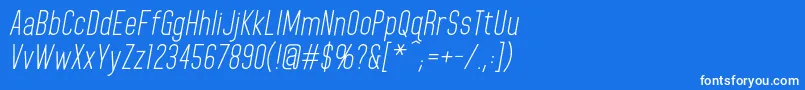 HomeplanetbbItalic Font – White Fonts on Blue Background