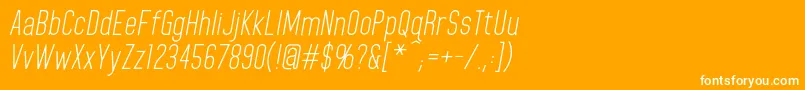 HomeplanetbbItalic Font – White Fonts on Orange Background