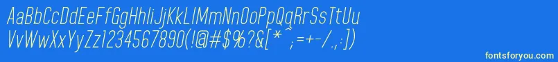 HomeplanetbbItalic Font – Yellow Fonts on Blue Background