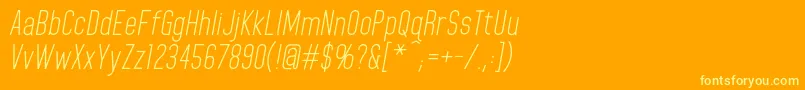 HomeplanetbbItalic Font – Yellow Fonts on Orange Background