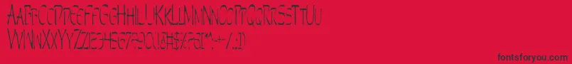 Perdv2c Font – Black Fonts on Red Background