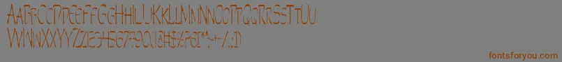 Perdv2c Font – Brown Fonts on Gray Background