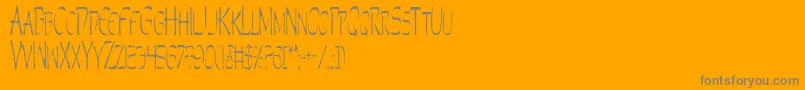 Perdv2c-Schriftart – Graue Schriften auf orangefarbenem Hintergrund