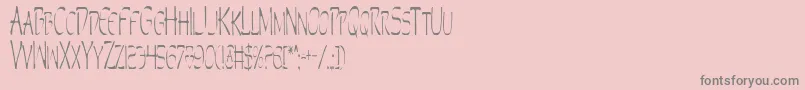 Perdv2c Font – Gray Fonts on Pink Background