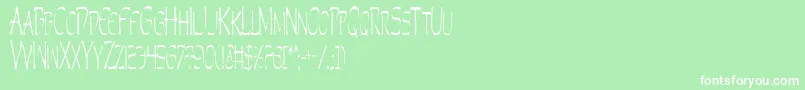 Perdv2c-Schriftart – Weiße Schriften auf grünem Hintergrund