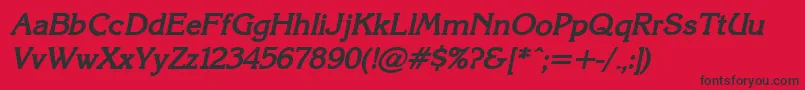 Karina ffy Font – Black Fonts on Red Background