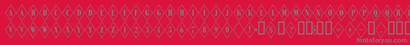ARombyotl Font – Gray Fonts on Red Background