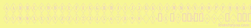 ARombyotl Font – Pink Fonts on Yellow Background