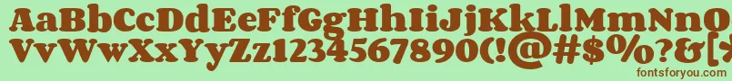 CorbenBold Font – Brown Fonts on Green Background