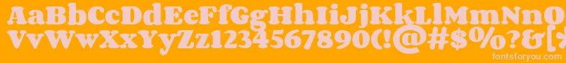 CorbenBold Font – Pink Fonts on Orange Background