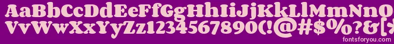 CorbenBold Font – Pink Fonts on Purple Background