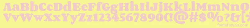 CorbenBold Font – Pink Fonts on Yellow Background