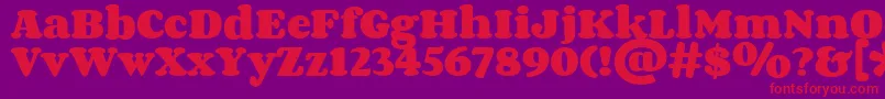 CorbenBold Font – Red Fonts on Purple Background