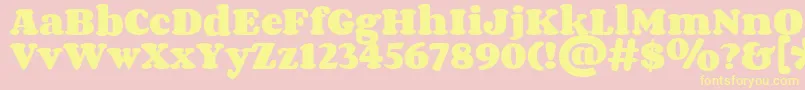 CorbenBold Font – Yellow Fonts on Pink Background