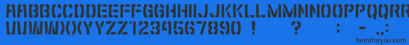 GomariceShibuyaZero Font – Black Fonts on Blue Background