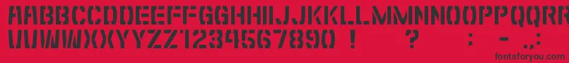 GomariceShibuyaZero Font – Black Fonts on Red Background