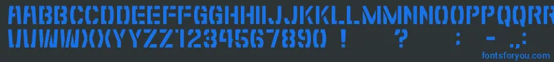 GomariceShibuyaZero Font – Blue Fonts on Black Background